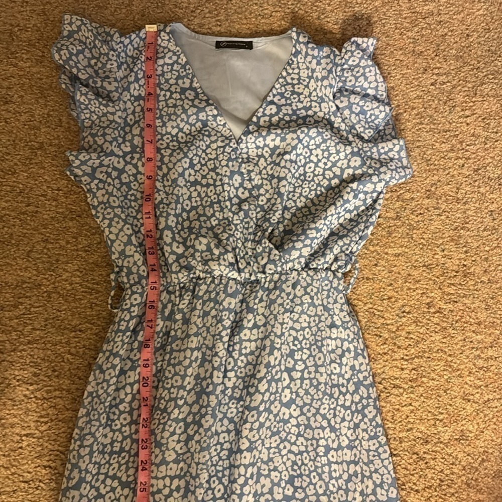 Pretty Garden Blue Floral Midi Dress.  Size Small - Picture 8 of 12